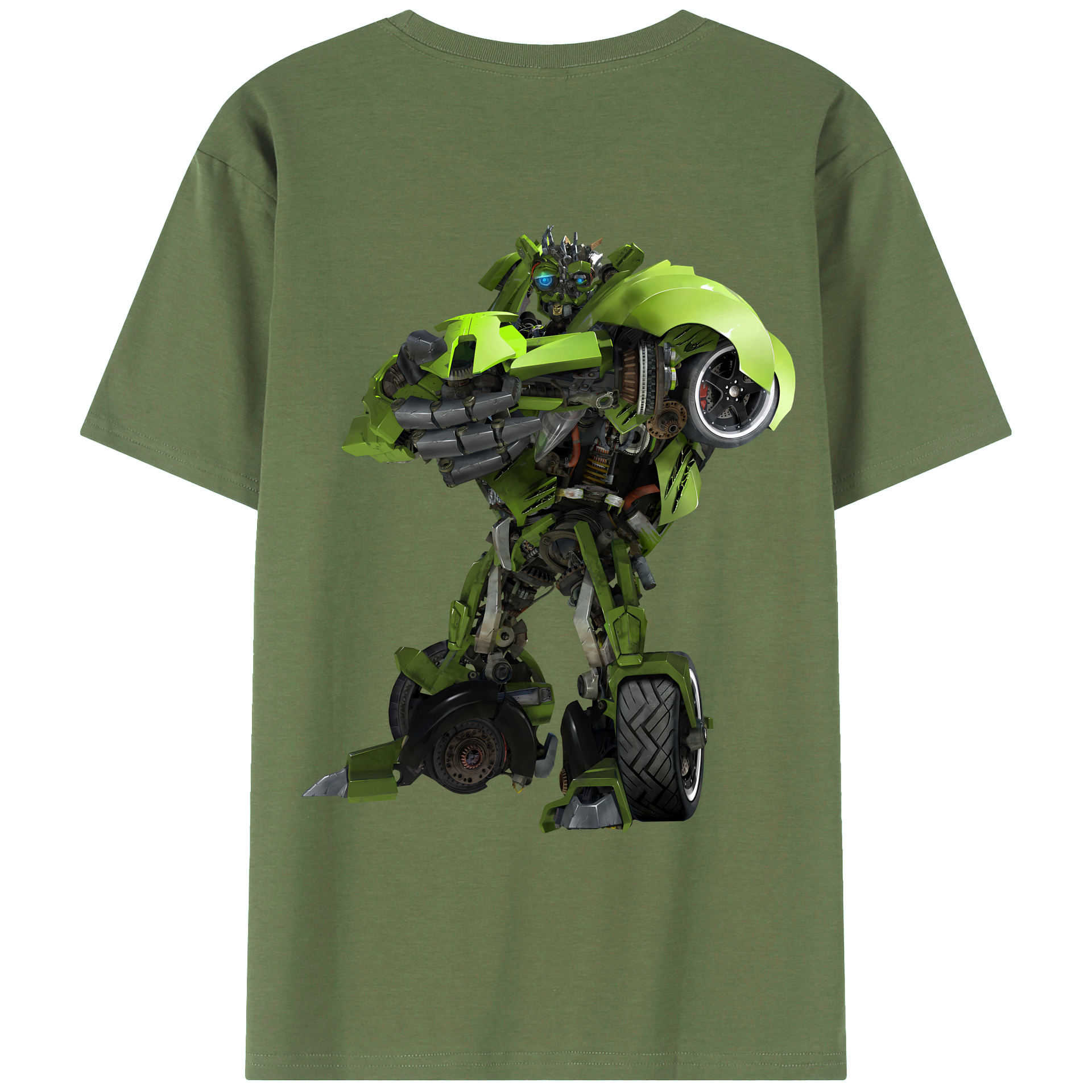 （画像用） Transformers トランスフォーマー 綿100％ メンズ半袖Tシャツ（バックプリント） 通気性
